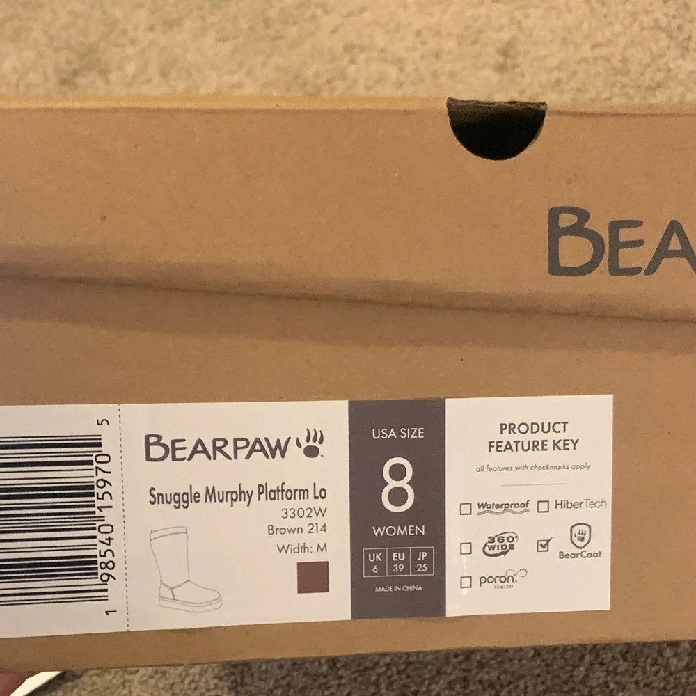 BearPaw Women's Tan Sherpa Winter Boots